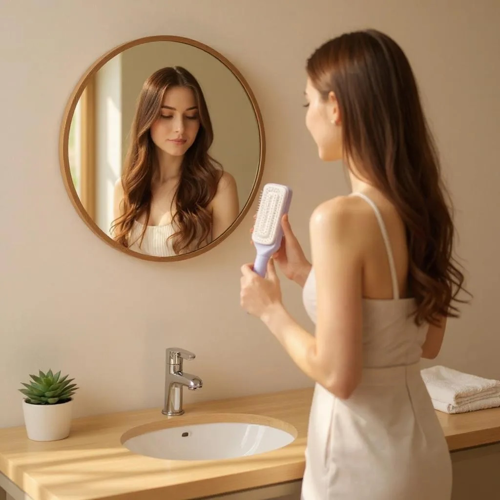 Automatic Cleaning Rotating Lifting Comb Self Cleaning Hairbrush Rotating Retractable anti Static Massage Comb Scalp Hair Comb